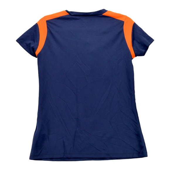 NFL Team Apparel‎ Womens S Short Sleeve Front Tie Closure Shirt Navy - Picture 4 of 4